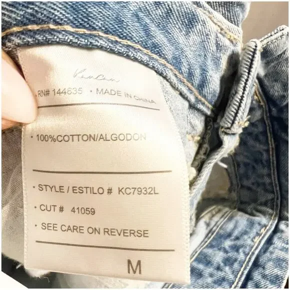 KanCan Denim High Rise Mini Skirt NWT Light Wash Cotton Size Medium Casual Chic - Picture 10 of 10